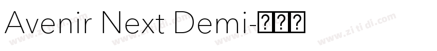 Avenir Next Demi字体转换